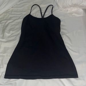 Black Lululemon Flow Y full length tank top! Size 6 with no tags.